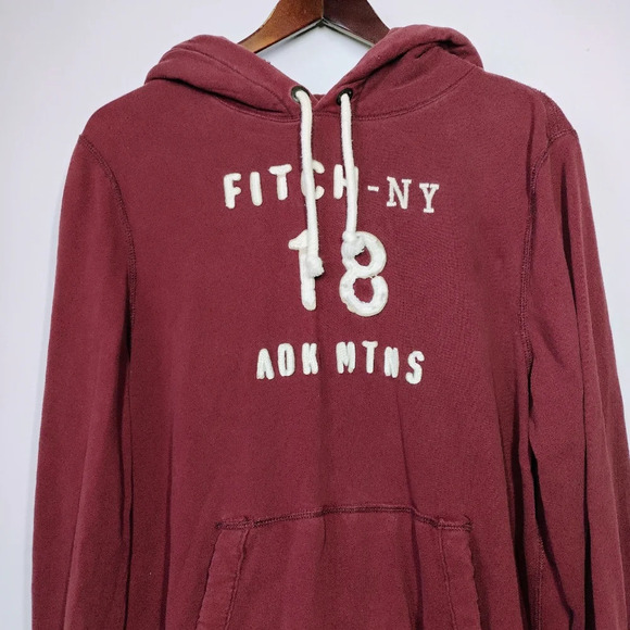 Abercrombie & Fitch Y2K Graphic Letter Hoodie Sweatshirt Mens Large Collegiate - Picture 3 of 14